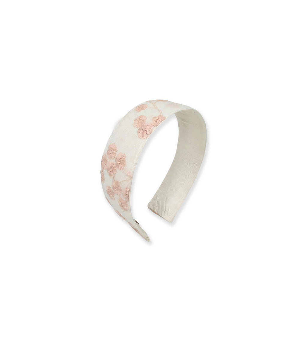 La Stupenderia PINK EMBROIDERED HEADBAND