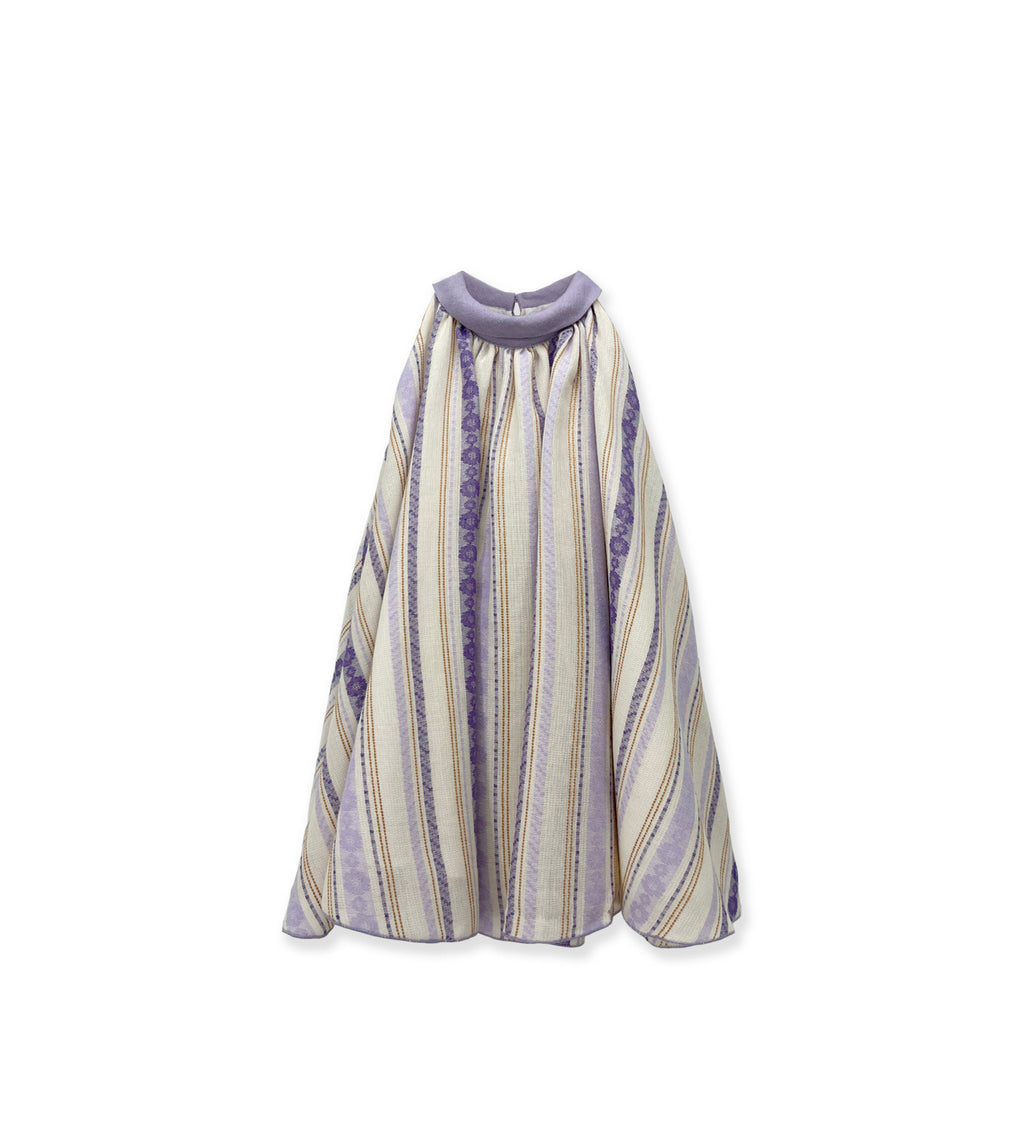 La Stupenderia BEIGE AND LILAC DRESS