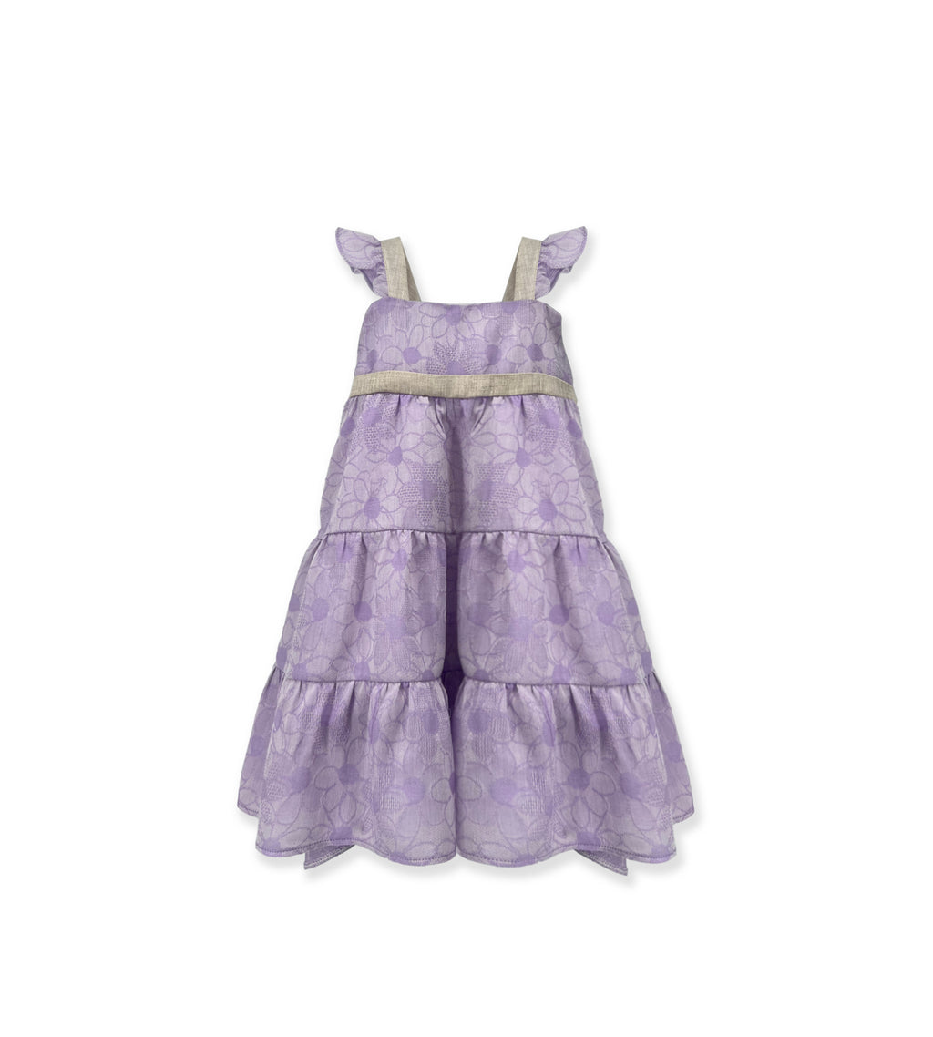 La Stupenderia LILAC RUFFLED DRESS