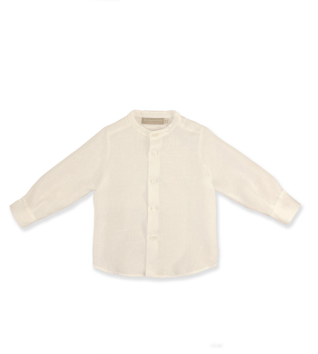 La Stupenderia WHITE LINEN SHIRT