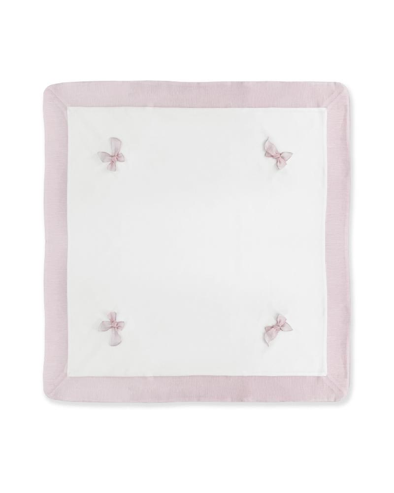 COPERTA BIANCA E ROSA