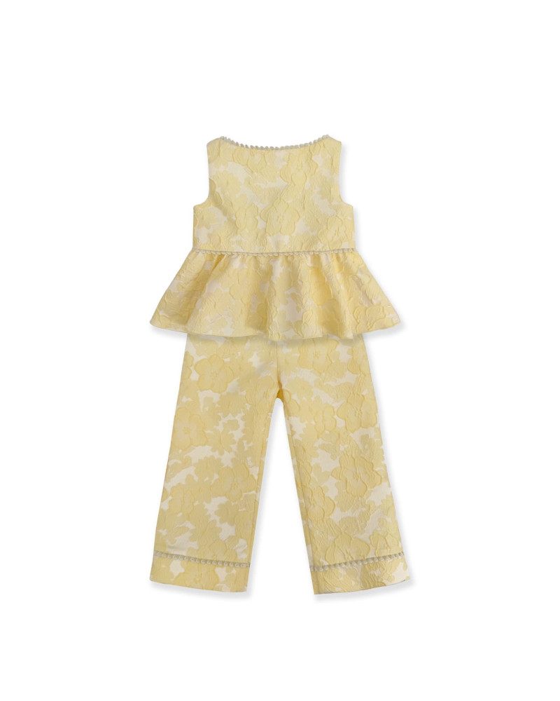 COMPLETO IN JACQUARD GIALLO