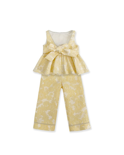 COMPLETO IN JACQUARD GIALLO