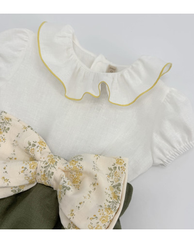 COMPLETO LINO VERDE CON FIOCCO