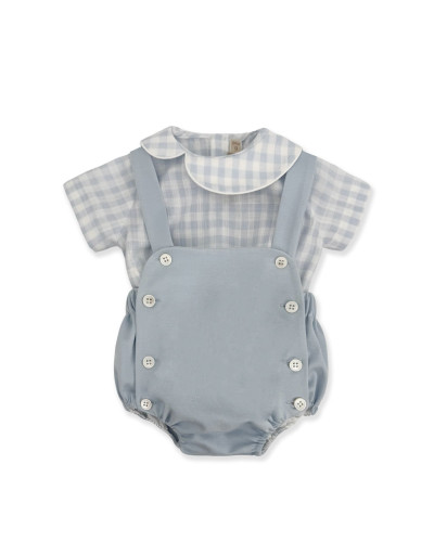 COMPLETINO IN VICHY AZZURRO