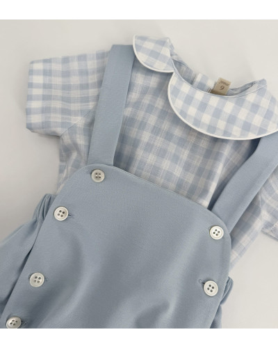 COMPLETINO IN VICHY AZZURRO