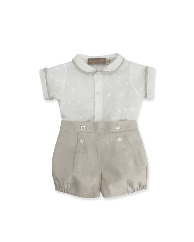 COMPLETO CON CAMICINO RICAMATO