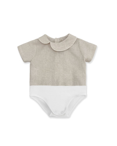 COMPLETO A RIGHE BEIGE