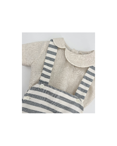 COMPLETO A RIGHE BEIGE