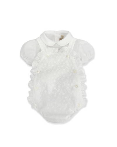 COMPLETO BIANCO RICAMATO