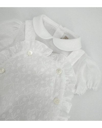 COMPLETO BIANCO RICAMATO