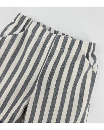 BERMUDA A RIGHE BEIGE