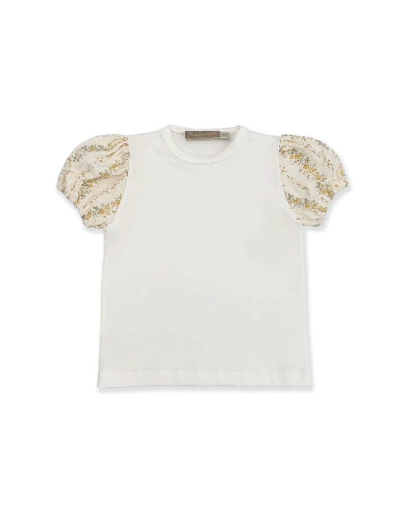 T-SHIRT CON FIORI GIALLI