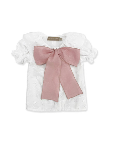 CAMICIA CON FIOCCO ROSA