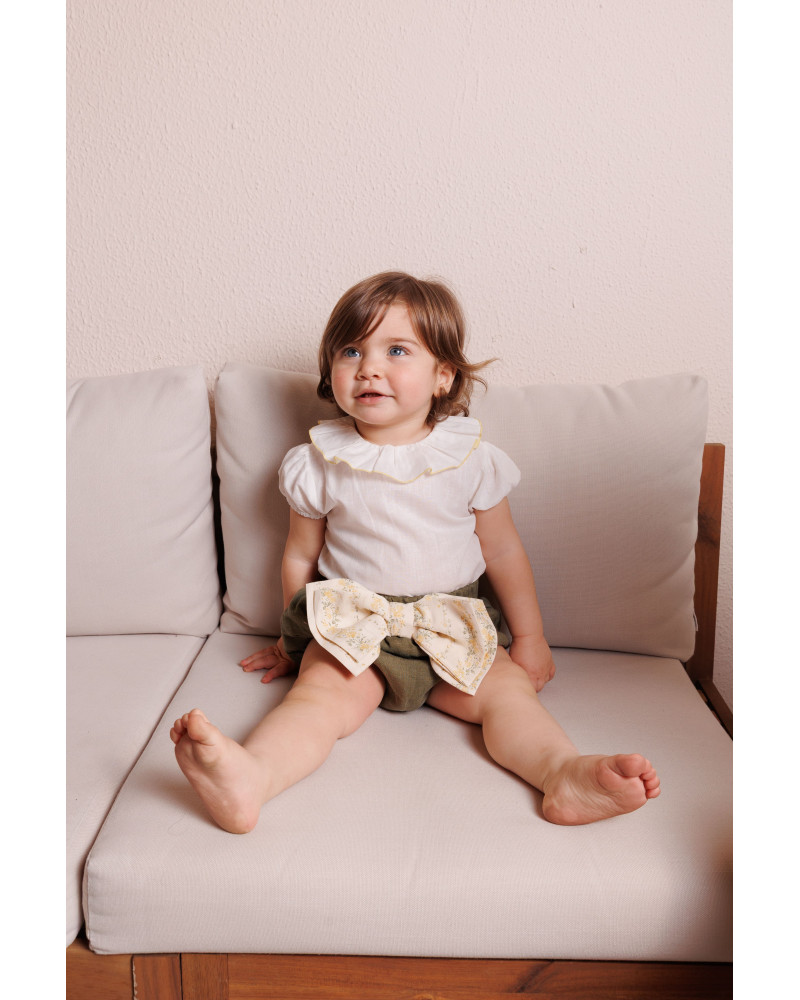 COMPLETO LINO VERDE CON FIOCCO