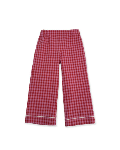 COMPLETO QUADRETTI ROSSI E ROSA