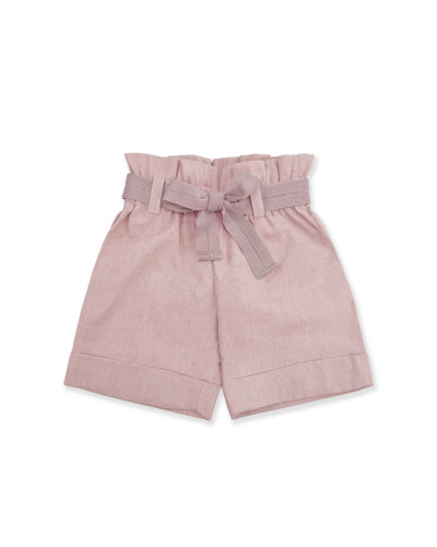 BERMUDA ROSA CON CINTURA