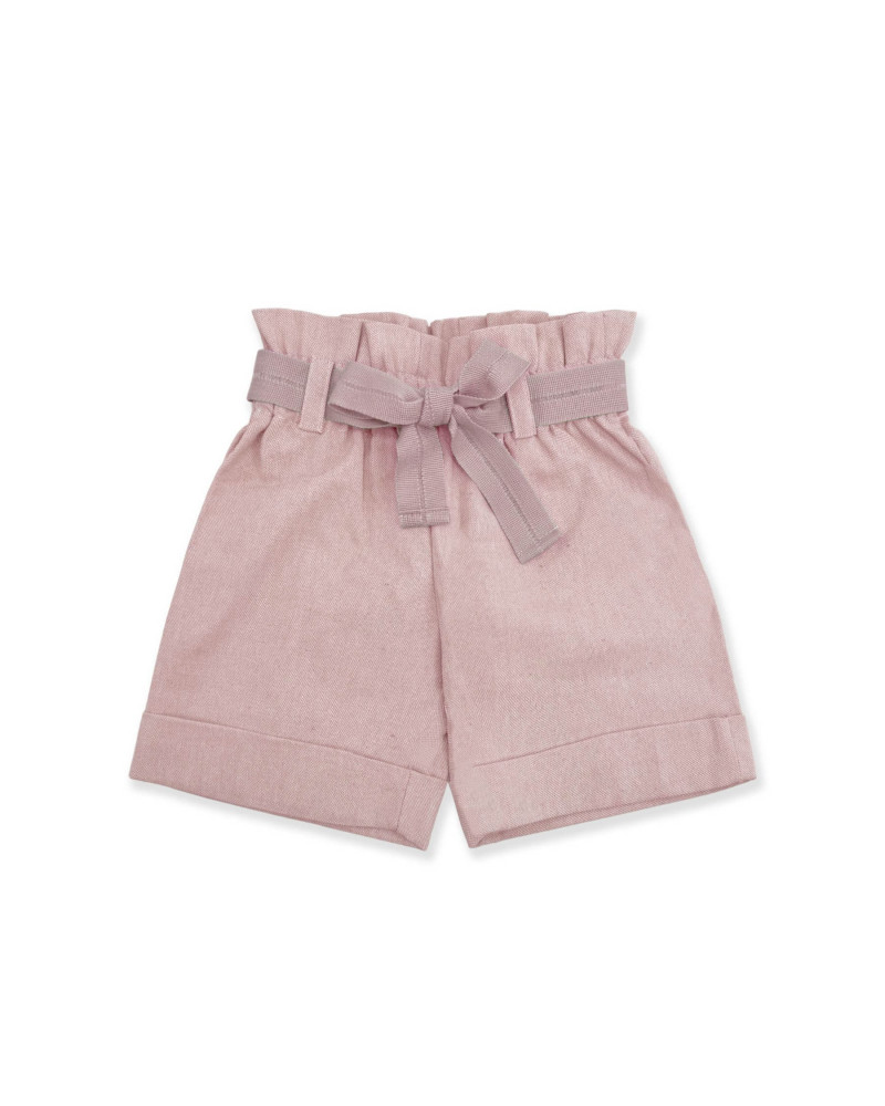 BERMUDA ROSA CON CINTURA