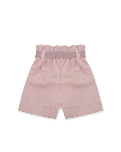 BERMUDA ROSA CON CINTURA