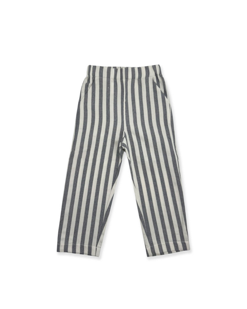 PANTALONE A RIGHE BLU
