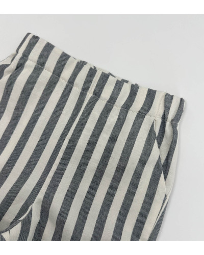 PANTALONE A RIGHE BLU