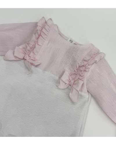 WHITE AND PINK RUMPER