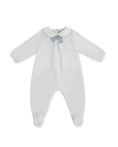 BABY RUMPERS WITH BLUE EMBROIDERIES