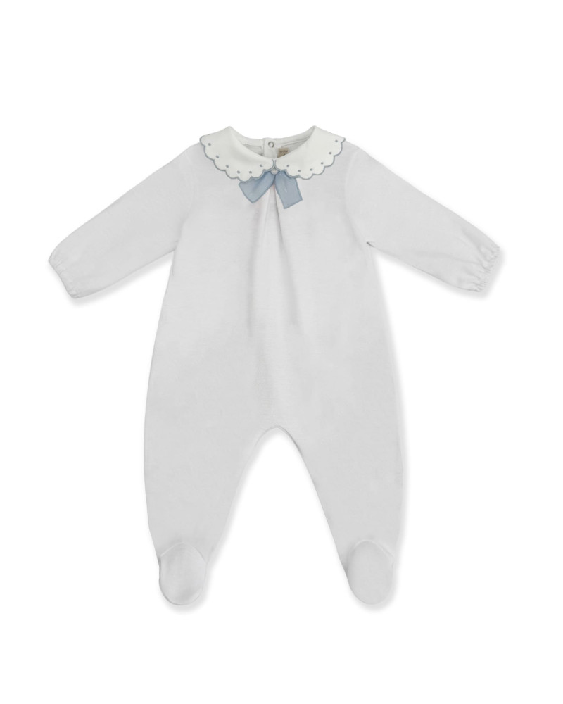 BABY RUMPERS WITH BLUE EMBROIDERIES