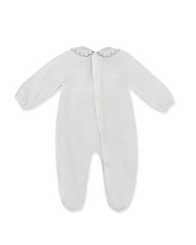 BABY RUMPERS WITH BLUE EMBROIDERIES