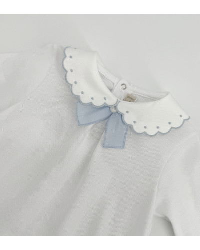 BABY RUMPERS WITH BLUE EMBROIDERIES