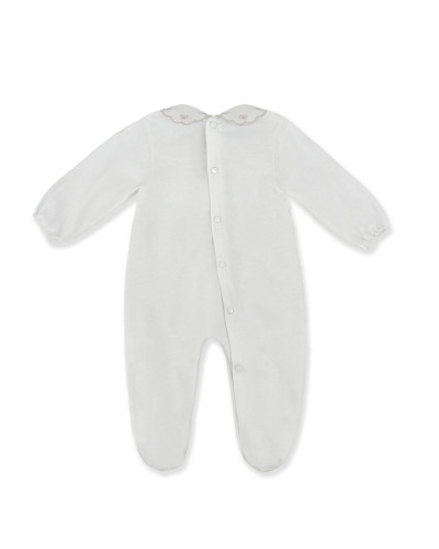 BABY RUMPERS WITH PINK EMBROIDERIES
