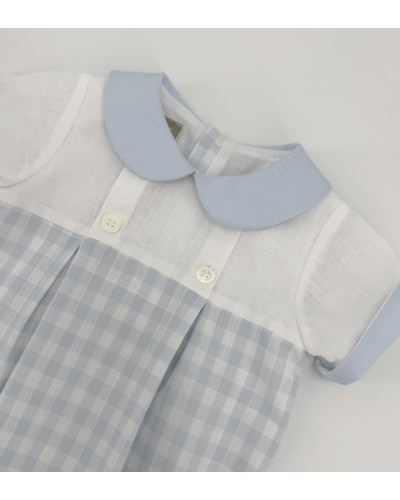 BLUE VICHY ROMPER