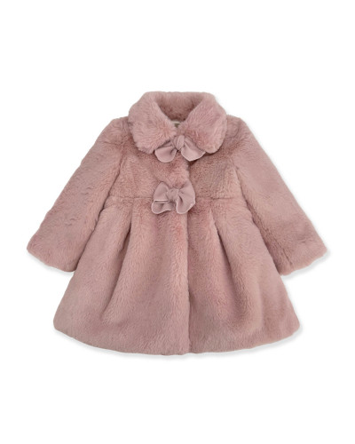 PINK ECO-FUR COAT