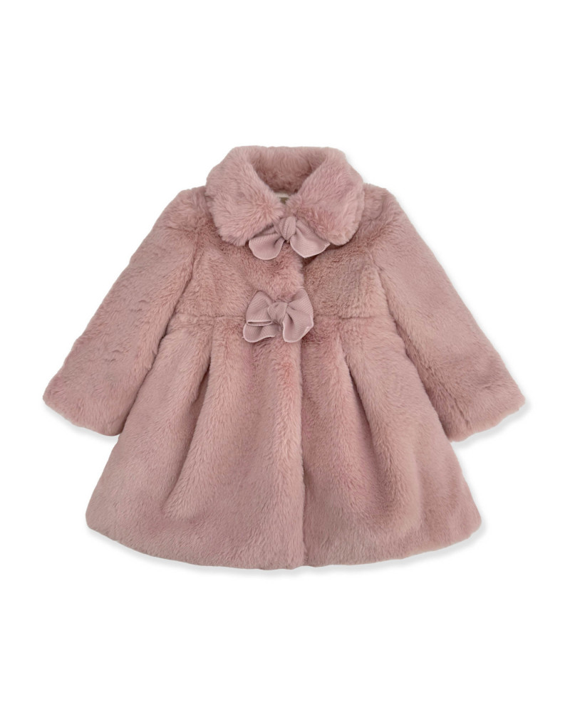 PINK ECO-FUR COAT