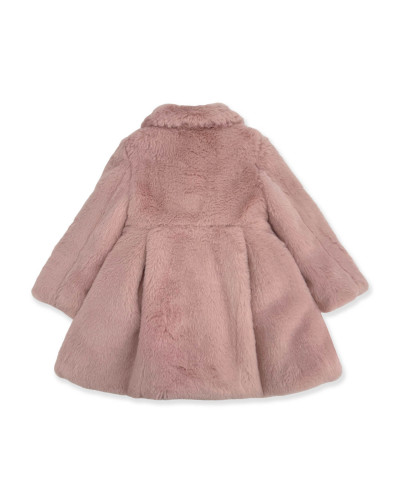 PINK ECO-FUR COAT