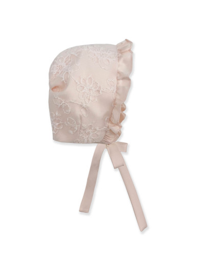 PINK SATIN BONNET