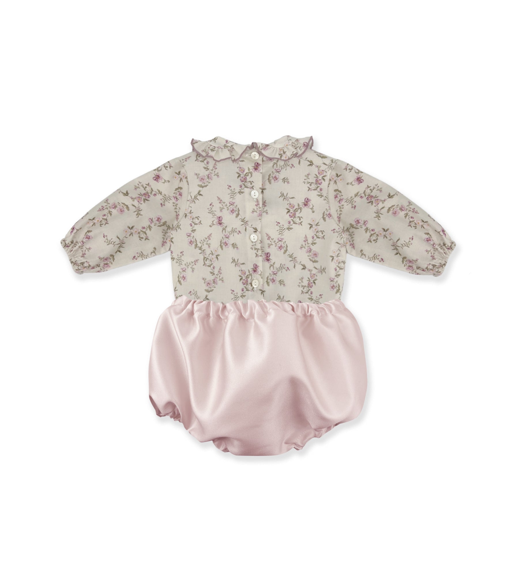 FLORAL SET WITH PINK BLOOMERS