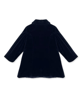 CAPPOTTO CLASSICO IN VELLUTO BLU