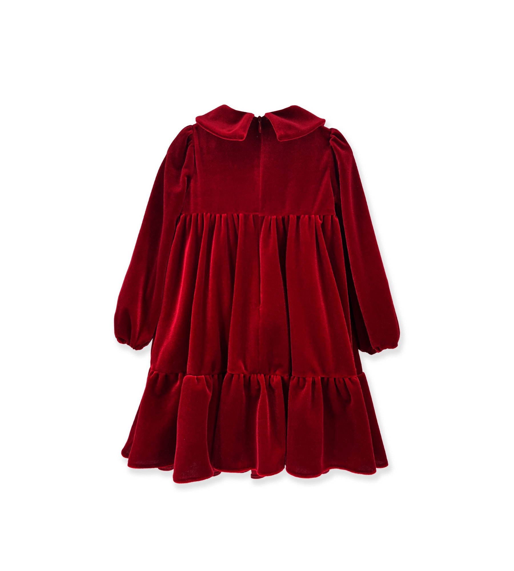 RED VELVET DRESS WITH BOW