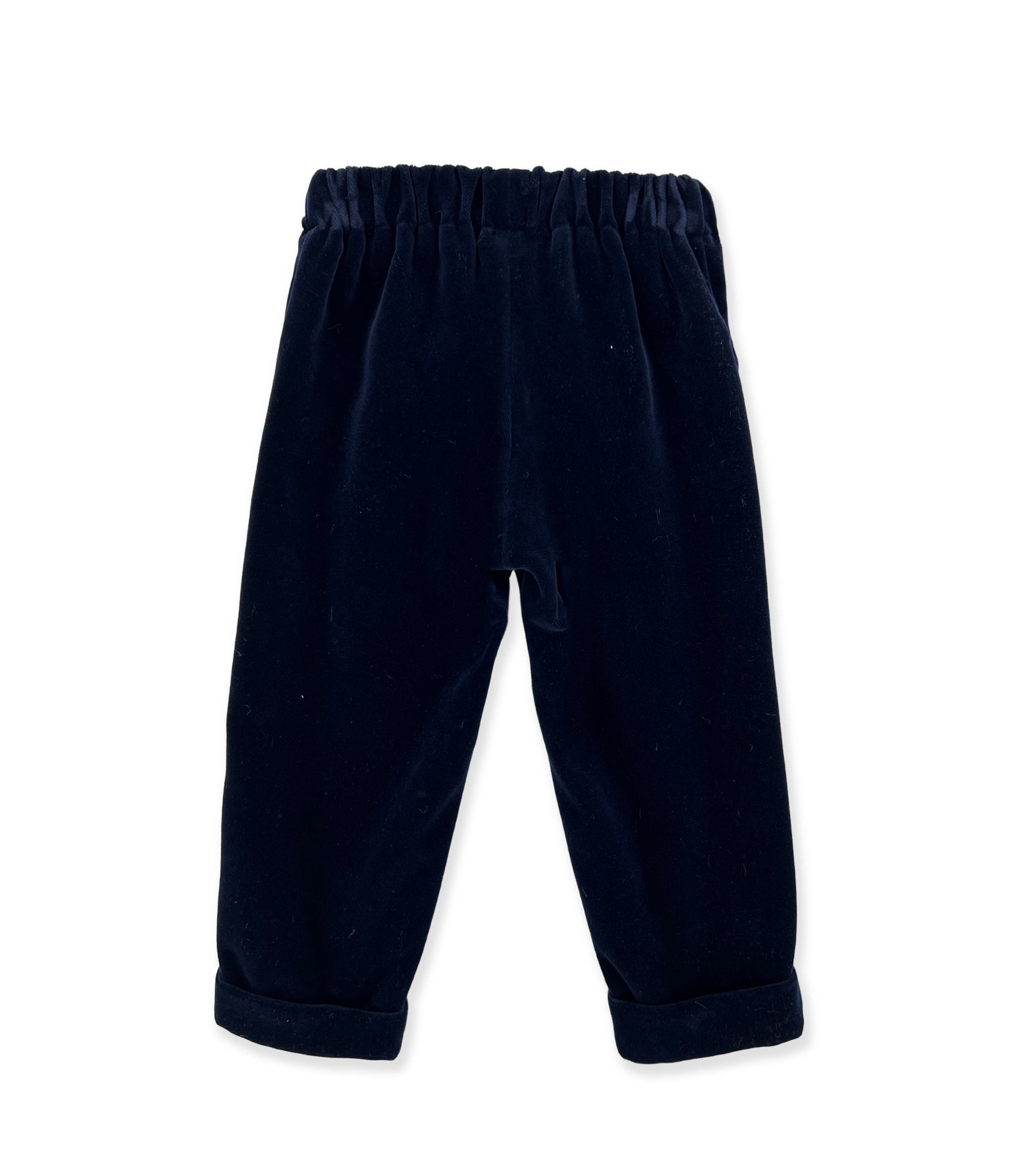 PANTALONE VELLUTO BLU