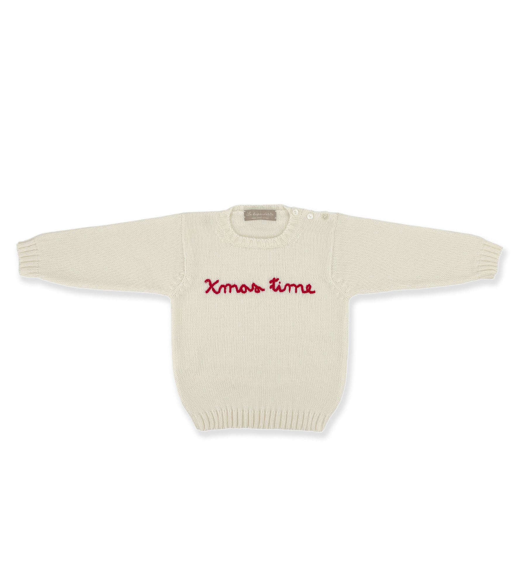 WHITE PULLOVER XMAS TIME