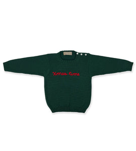 GREEN PULLOVER XMAS TIME