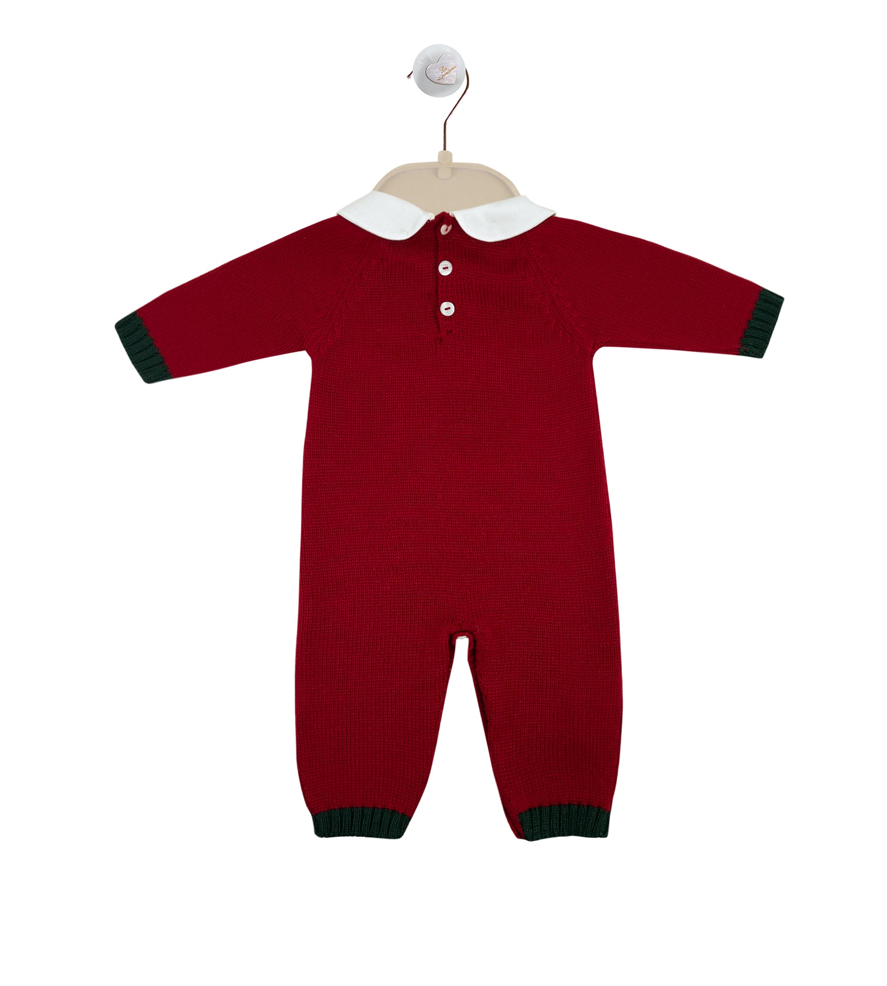 RED CASHWOOL ROMPER